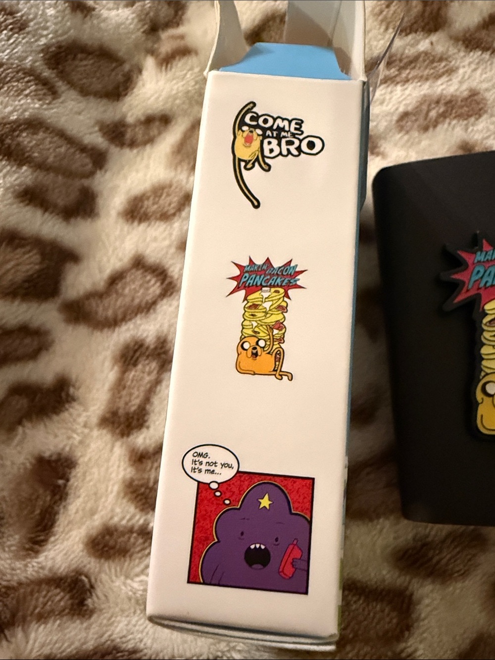 Adventure Time yellow Jake Bacon Pancakes Enamel Pin with teal and red accents - Picture 3 of 4